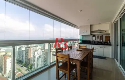 Apartamento com 3 dormitórios, 167 m² - venda por r$ 2.720.000,00 ou aluguel por r$ 16.560,00/mês - boqueirão - santos/sp