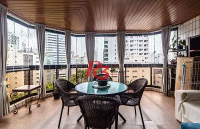 Apartamento com 4 dormitórios à venda, 377 m² por r$ 4.500.000,00 - gonzaga - santos/sp