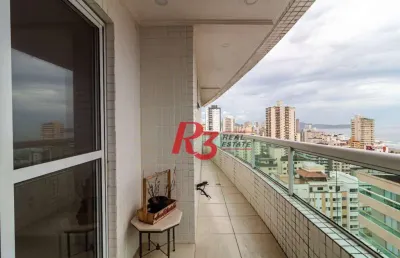 Apartamento com 3 dormitórios à venda, 168 m² - tupi - praia grande/sp