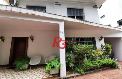 Sobrado com 3 dormitórios para alugar, 264 m² - boqueirão - santos/sp