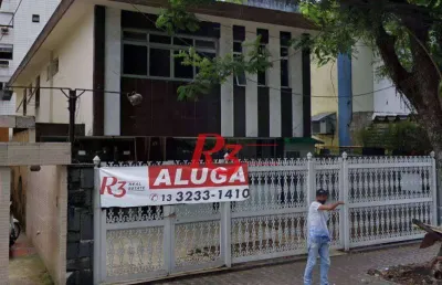 Sobrado com 10 dormitórios para alugar, 376 m² por r$ 9.900,00/mês - ponta da praia - santos/sp