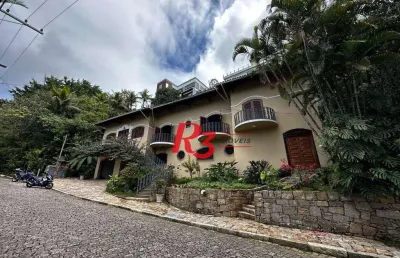 Casa com 6 dormitórios para alugar, 551 m² por r$ 15.000,00/mês - morro santa terezinha - santos/sp