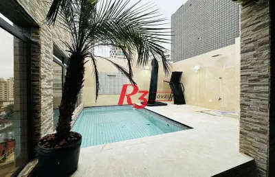 Cobertura com 3 dormitórios à venda, 356 m² por r$ 2.680.000,00 - boqueirão - santos/sp