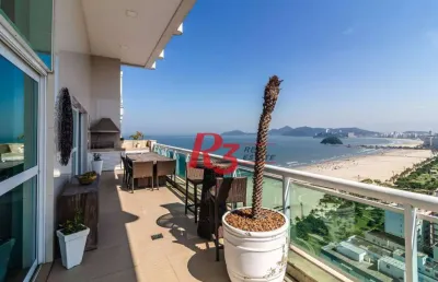 Cobertura à venda, 740 m² por r$ 16.000.000,00 - gonzaga - santos/sp