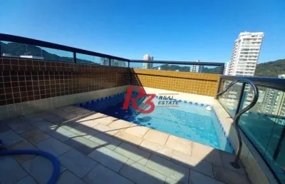 Cobertura duplex com 4 dormitórios à venda, 300 m² por r$ 1.900.000 - canto do forte - praia grande/sp