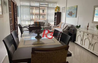 Apartamento com 3 dormitórios à venda, 140 m² - boqueirão - santos/sp