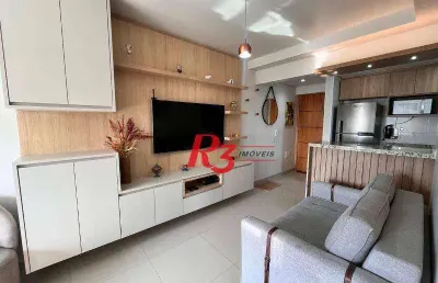 Apartamento com 2 dormitórios à venda, 53 m² por r$ 780.000,00 - embaré - santos/sp