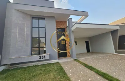 Casa à venda em paulínia, parque brasil 500, com 3 suítes, com 170 m²