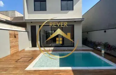 Sobrado à venda em paulínia, vila monte alegre, com 3 suítes, com 174 m²