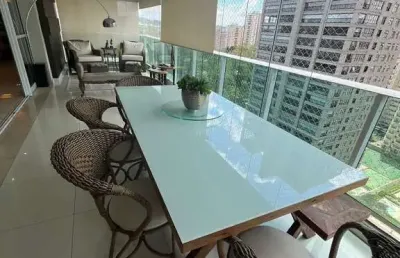 Apartamento mobiliado para locação no centro de alphaville, barueri, sp