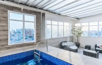 Cobertura duplex de luxo no tatuapé: 4 quartos,são paulo-sp.