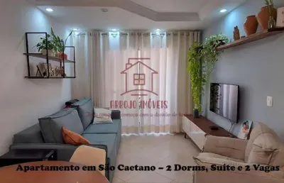 Apartamento para venda em são caetano do sul, olímpico, 2 dormitórios, 1 suíte, 1 banheiro, 2 vagas