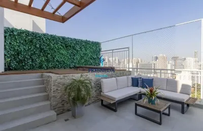 Brooklin cobertura mobiliada à venda 154 m² - 2 suítes - 3 vagas + depósito