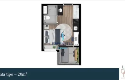 Apartamento studio  padrão para venda no bairro jardim das bandeiras, 1 dorm, 20 m²
