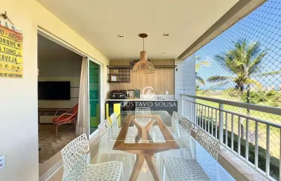 Apartamento no golf ville resort com 3 dormitórios à venda, 102 m² por r$ 1.350.000 - porto das dunas - aquiraz/ce
