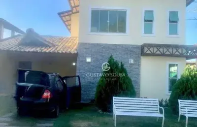 Vendo excelente casa duplex  310m2, 3 suítes, 4 vagas de garagem, projetado, deck, quintal amplo em condomínio no eusébio -ce.  valor 1.200.000.