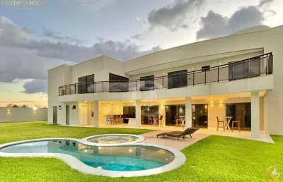 Mansão em 2 lotes mobiliara e projetada no condomínio alphaville ceará