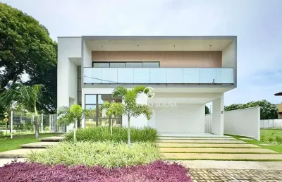 Casa com 4 dormitórios à venda, 390 m² por r$ 4.490.000 - alphaville fortaleza