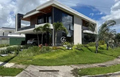Casa com 5 dormitórios à venda, 375 m² por r$ 4.000.000,00 - cidade alpha - eusébio/ce