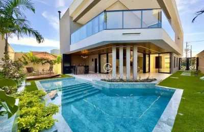 Casa com 5 dormitórios à venda, 380 m² por r$ 3.600.000,00 - cidade alpha - eusébio/ce