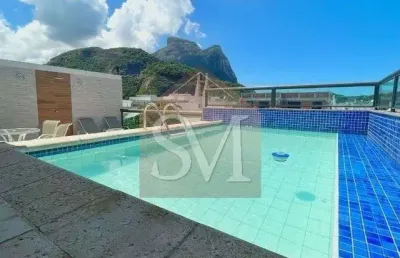 Barra da tijuca cobertura duplex , 5 quartos , 4 suítes , vista pedra da gávea , 330m², 3 vagas ..