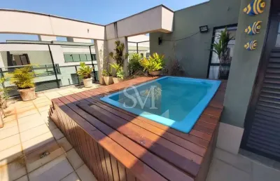 Excelente cobertura duplex 4 quartos , 2 suítes , 167 m², 2 vagas ....