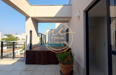 Sofisticato: cobertura duplex de 3 quartos no recreio dos bandeirantes-rj com piscina e churrasqueira