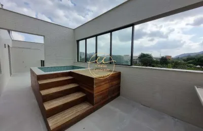 Cobertura de luxo à venda na barra da tijuca, rio de janeiro - 3 quartos, 3 suítes, varanda gourmet e piscina - imperdível!