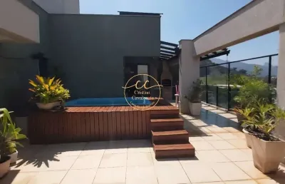 Pechincha/scenarium - cobertura duplex à venda com 4 quartos, 2 suítes, 167m², 2 vagas, piscina e área gourmet