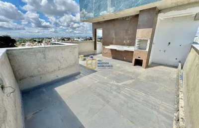 Cobertura à venda - 3 quartos sendo 2 suítes - 1 vaga pilotis - santa mônica bh