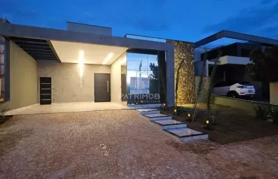 Casa térrea c/ 3 suítes, escritório e piscina - em vivendas da mata - ribeirão preto