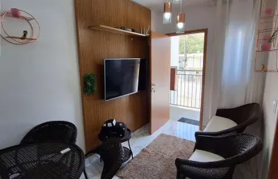 Lindo apartamento, com dois dormitórios, mobiliado próximo a praia da maranduba