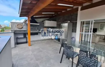 Cobertura triplex, 3 suítes, 2 vagas a venda na praia martim de sá, caraguatatuba, sp