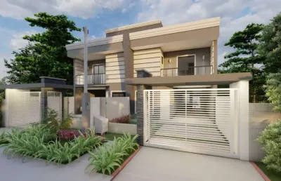 Sobrado alto padrão 156m² araucária ótima localização, com terreno espaçoso