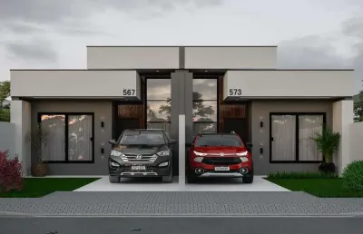 Excelente casa 03 quartos com suite de alto padrão em localização privilegiada em araucária no jd. sta regina, bairro cachoeira em araucária apenas r$ 750.000,00.