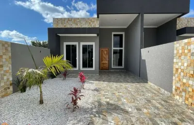 Ótima casa com 96,50m² em condomínio no bairro nações em fazenda rio grande com 3 quartos(1 suíte) r$ 590.000,00