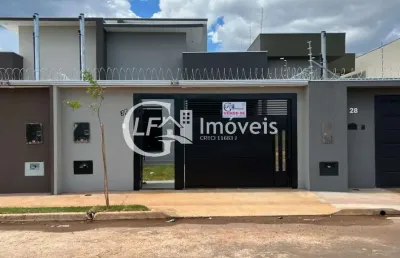 Casa à venda em campo grande - ms, residencial figueiras do parque: 3 quartos, 1 suíte, sala, 1 banheiro, 1 vaga, 106 m².
