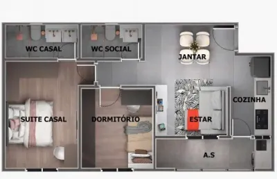 Apartamento à venda 2 quartos 1 suíte 1 vaga rudge ramos - são bernardo do campo - sp