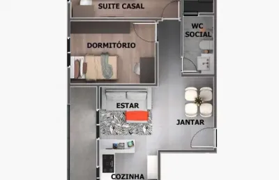 Apartamento à venda 2 quartos 1 suíte 1 vaga rudge ramos - são bernardo do campo - sp