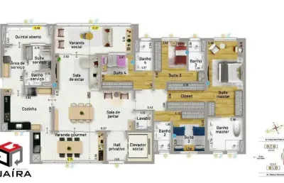 Apartamento à venda 4 quartos 4 suítes 5 vagas nova petrópolis - são bernardo do campo - sp