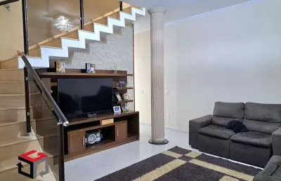 Sobrado à venda 3 quartos 1 suíte 3 vagas humaitá - santo andré - sp