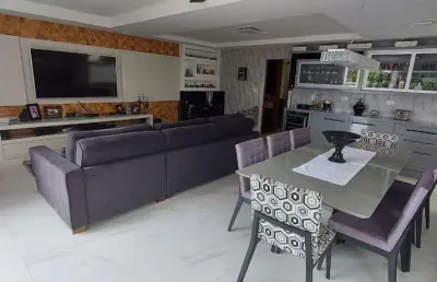 Maravilhoso sobrado em condomínio fechado para aluguel 5 quartos 3 suítes 5 vagas campestre - santo andré - sp