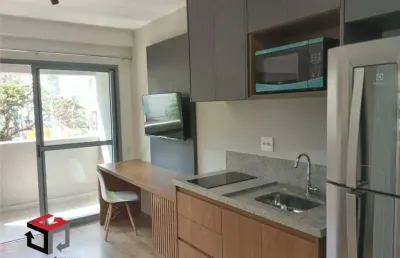 Studio locação com varanda mobiliado 31m² moema - são paulo - sp