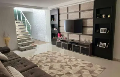 Sobrado amplo à venda, 4 dormitórios, 4 vagas - bairro alpina - santo andré