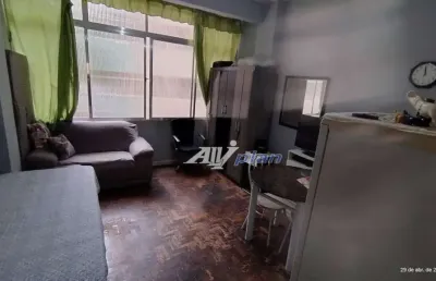 Kitnet com 1 dormitório à venda, 24 m² por r$ 240.000 - pompéia - santos/sp