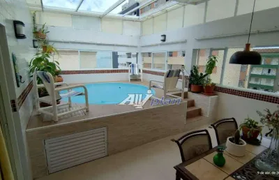 Cobertura com 3 dormitórios à venda, 200 m² por r$ 1.600.000 - embaré - santos/sp