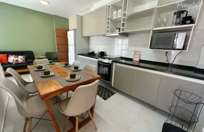 Apartamento novo no perequê-mirim com 2 dormitórios,  1suíte e varanda gourmet.