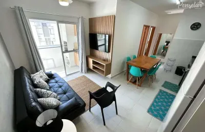 Apartamento novo no perequê-mirim com 2 dormitórios, 1suíte e varanda gourmet.