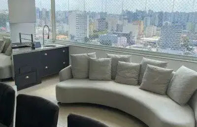 Santo andré - cobertura duplex à venda com 3 suítes 4 vagas : mobiliada