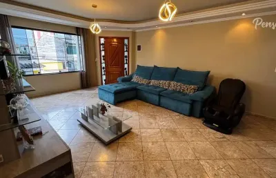 Santo andré - sobrado a venda 3 suítes 4 vagas área gourmet e 366m² - mobiliado